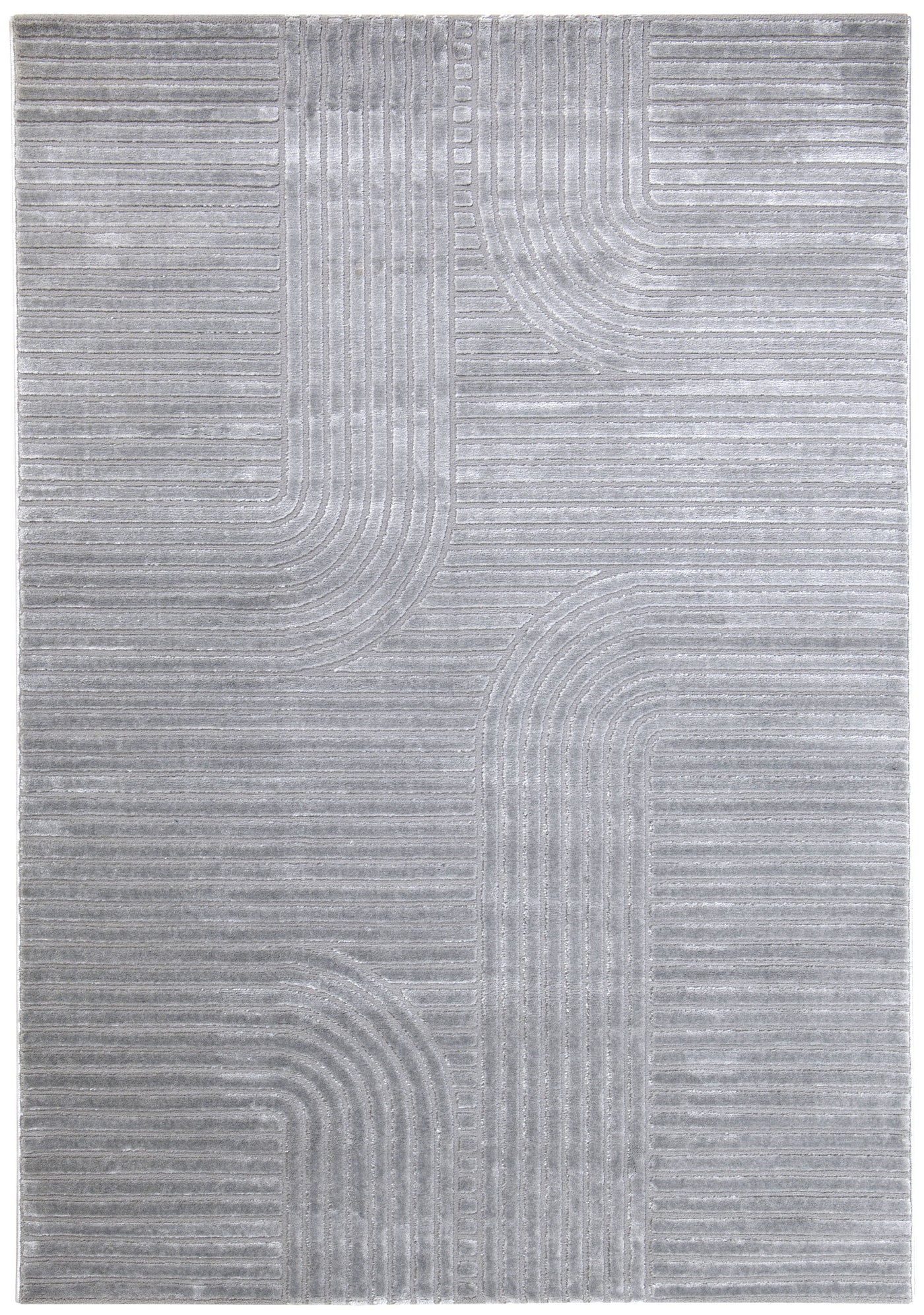 Mito arches rug, grey, 160x230 cm