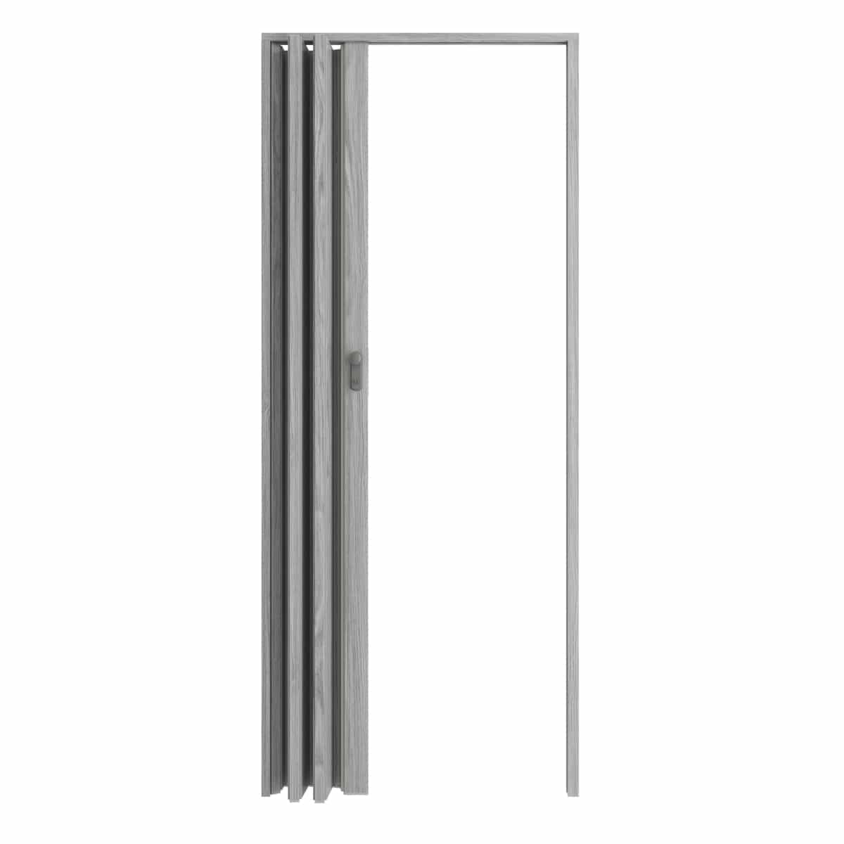 Bricocenter DARIA PVC GRAY OAK FOLDING DOOR 85X214CM KEY LOCK