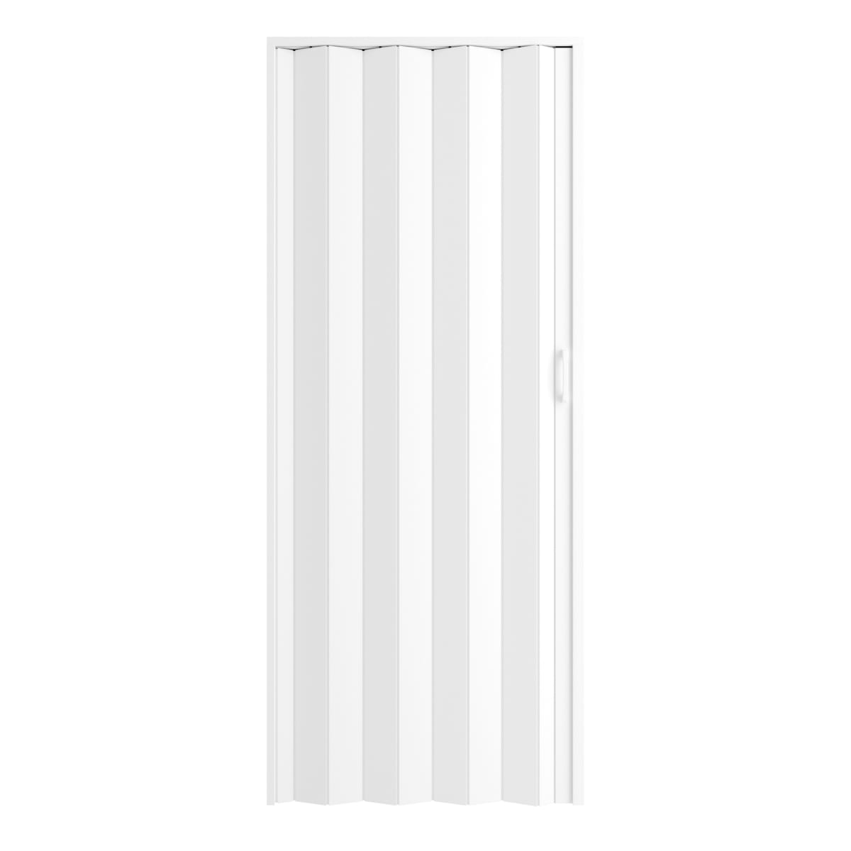 Bricocenter MATT WHITE PVC PIA FOLDING DOOR 85X214CM MAGNETIC LOCK