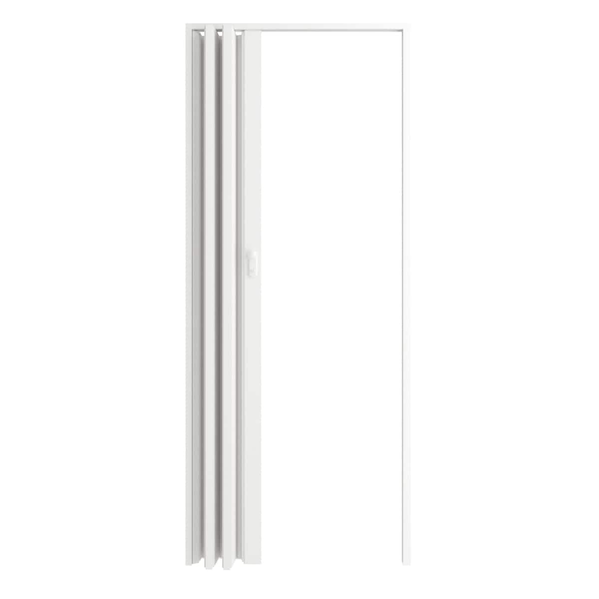 Bricocenter DARIA OPAQUE WHITE PVC FOLDING DOOR 85X214CM KEY LOCK