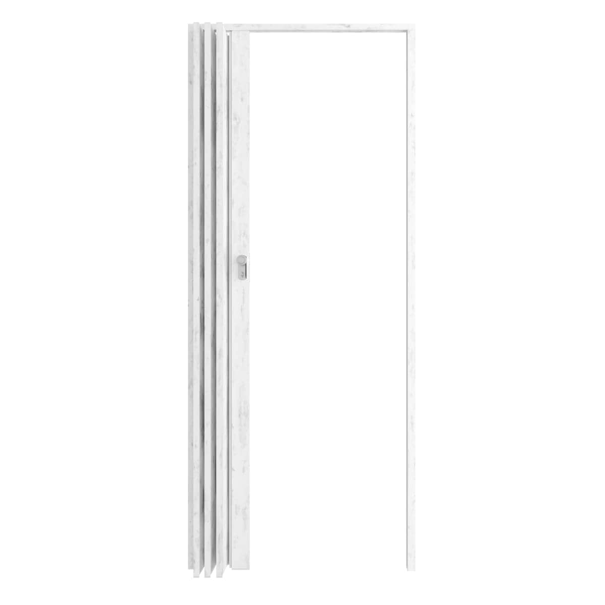 Bricocenter FREYA WHITE OAK PVC FOLDING DOOR 85X214CM WITH KEY