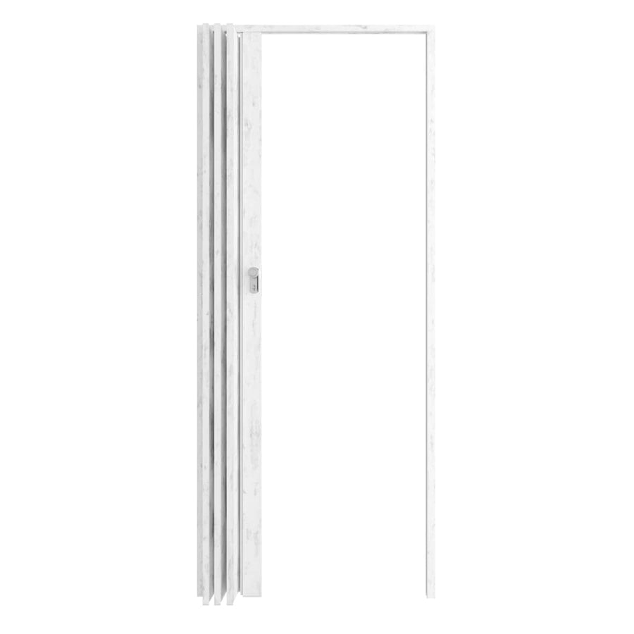 Bricocenter FREYA WHITE OAK PVC FOLDING DOOR 85X214CM WITH KEY
