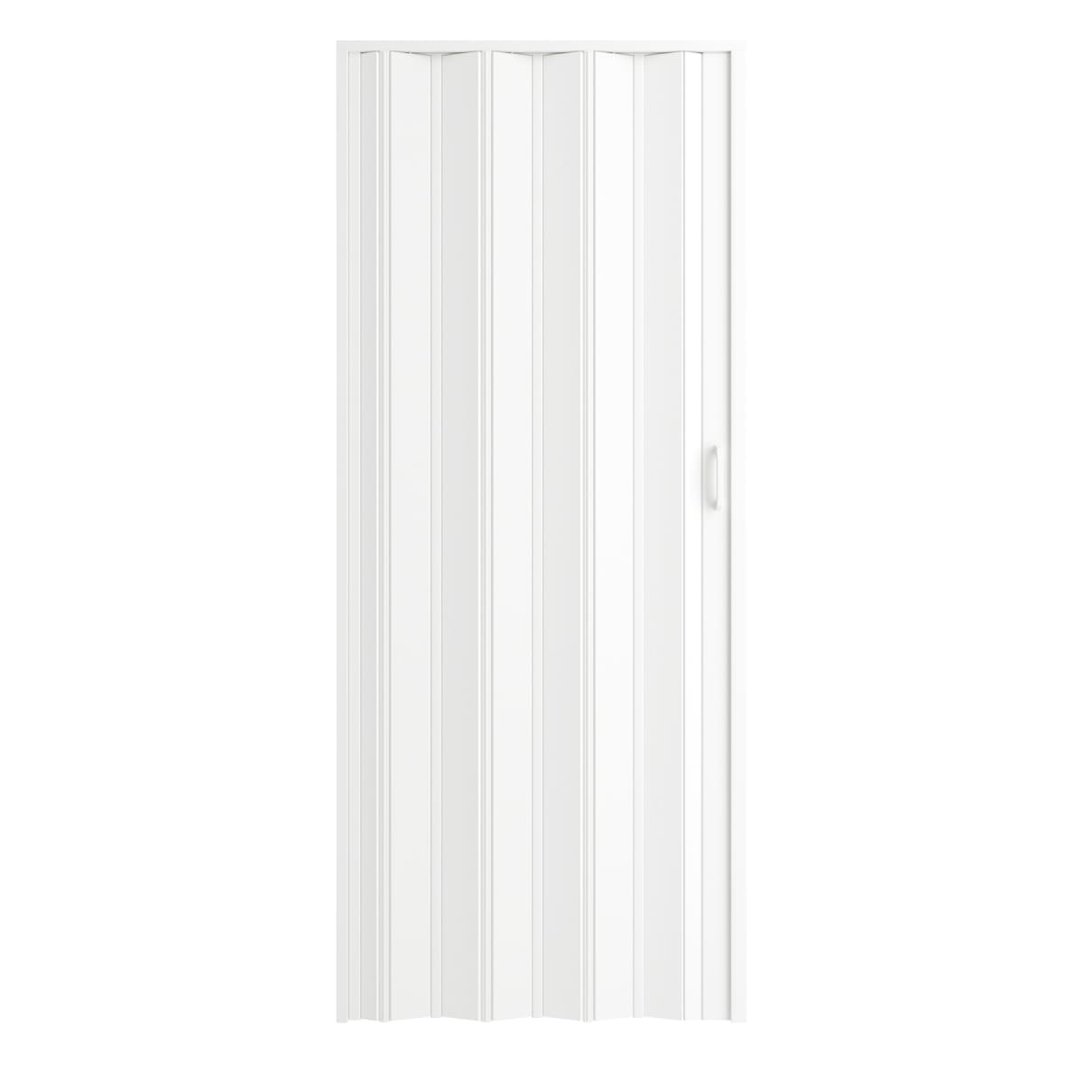 Bricocenter OPAQUE WHITE PVC FOLDING DOOR 85X214CM MAGNETIC LOCK