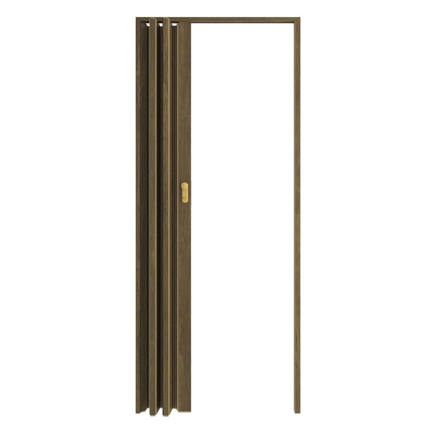 Bricocenter WALNUT PVC DARIA FOLDING DOOR 85X214CM KEY LOCK