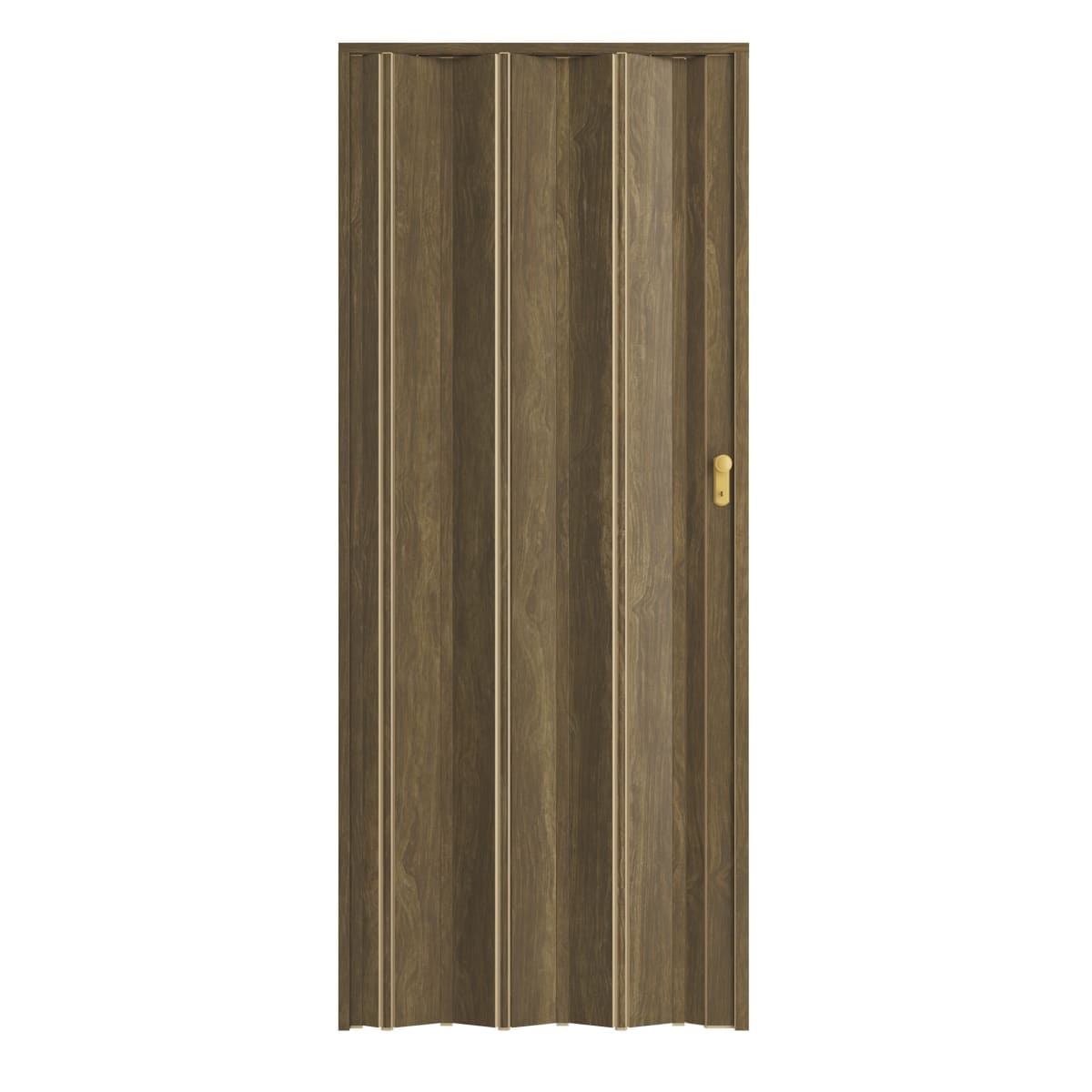 Bricocenter WALNUT PVC DARIA FOLDING DOOR 85X214CM KEY LOCK