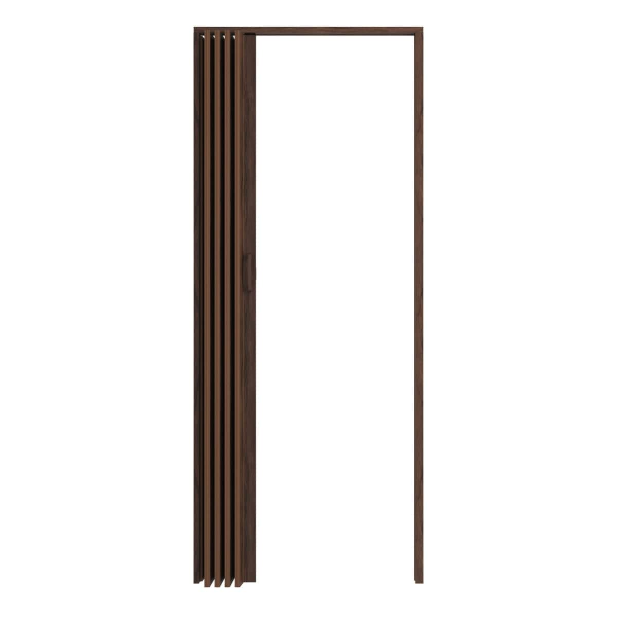 Bricocenter WALNUT PVC PIA FOLDING DOOR 85X214CM MAGNETIC LOCK