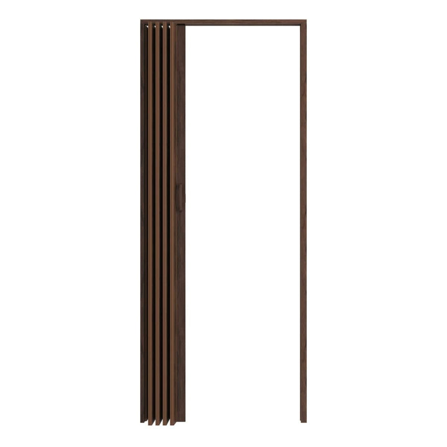Bricocenter WALNUT PVC PIA FOLDING DOOR 85X214CM MAGNETIC LOCK
