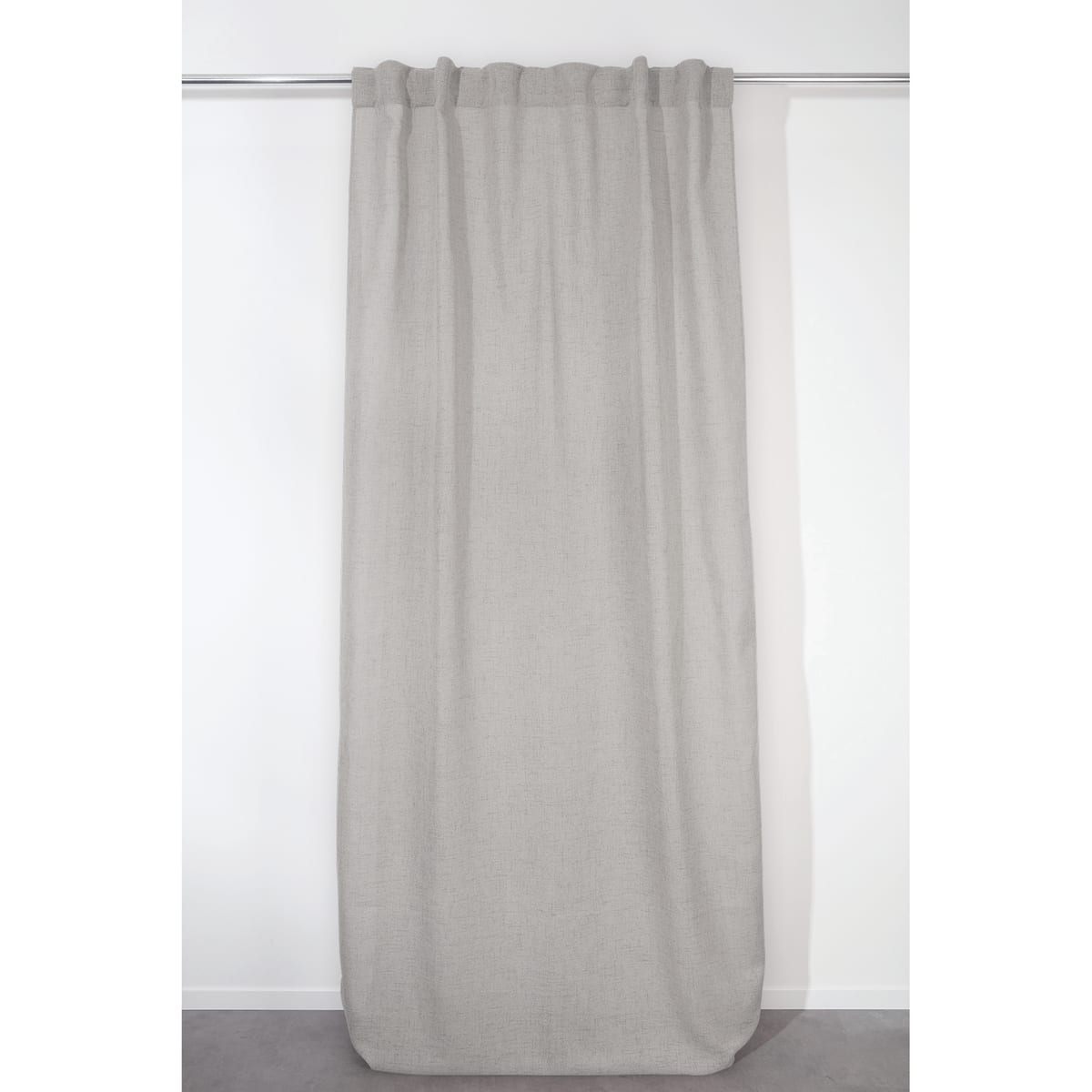 LIGHT GREY OPAQUE COLOSO CURTAIN 135X280 CM WITH LOOP AND WEBBING