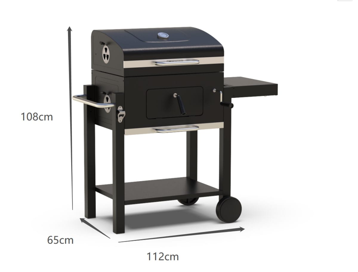 Bricocenter BBQ NATERIAL CENTAURUS BETA II WITH TROLLEY 1 GRILL 61X46