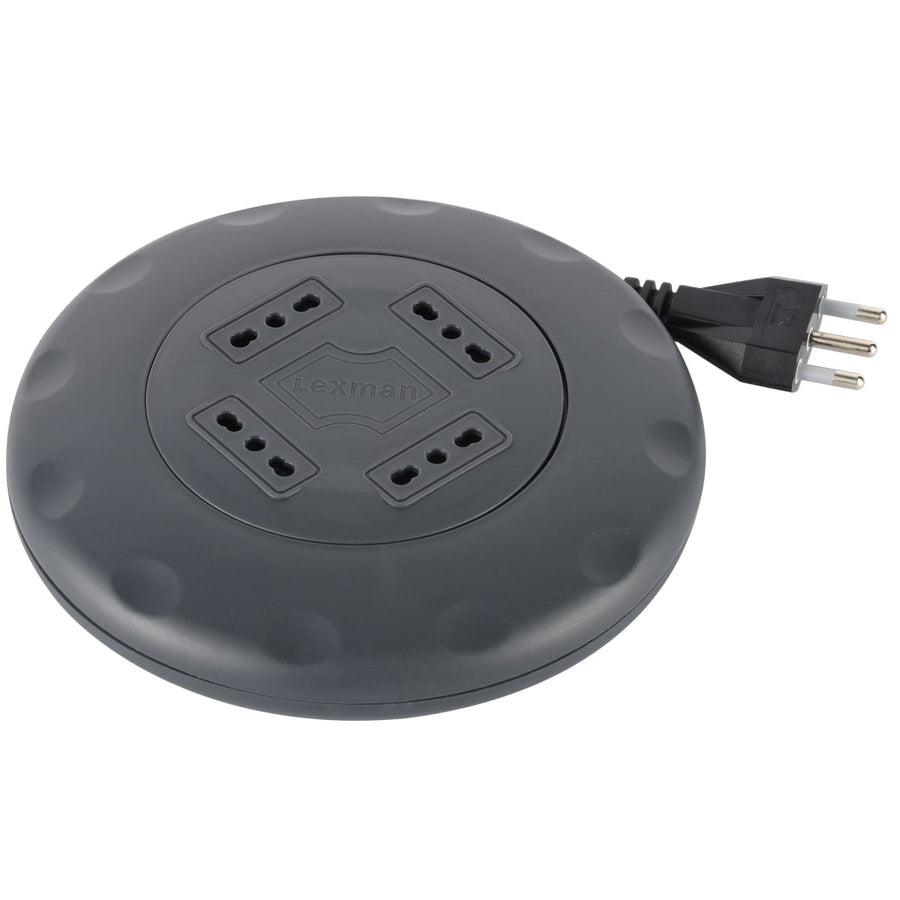 Bricocenter FLAT CABLE REEL H05VV-F 3G1 3 MT PLUG 16A 4 SOCKETS 10/16A THERMAL CIRCUIT BREAKER