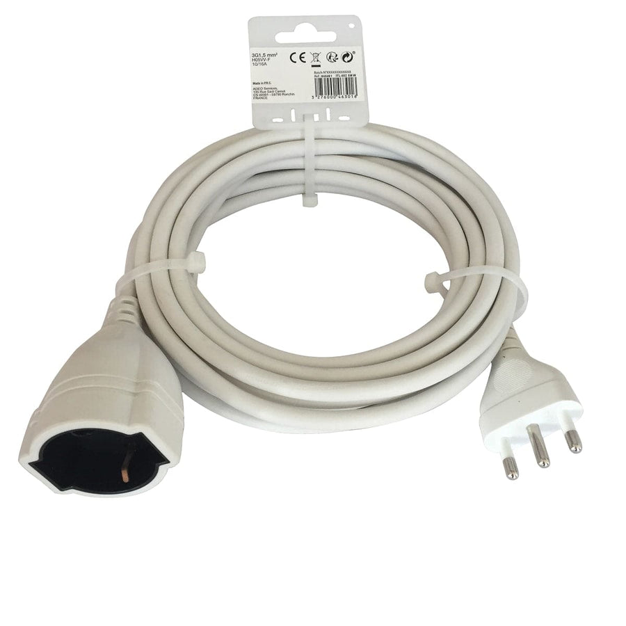 Bricocenter INDOOR EXTENSION CABLE 5 M 10/16A PLUG WHITE
