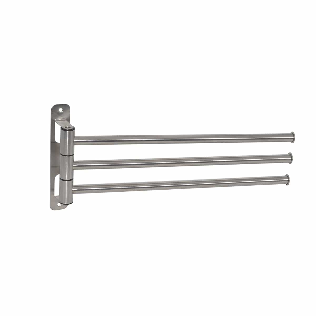 Bricocenter TOWEL HOLDER 3 JOINTS L 40 CM SCREWS LOFT/MIA SATIN STEEL