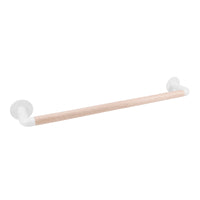 TOWEL RAIL L 45 CM ADHESIVE 3M OR SCREWS SCANDI SENSEA WHITE WOOD