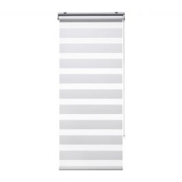 NIGHT&amp;DAY QUEBEC WHITE 55X250 CM ROLLER BLIND