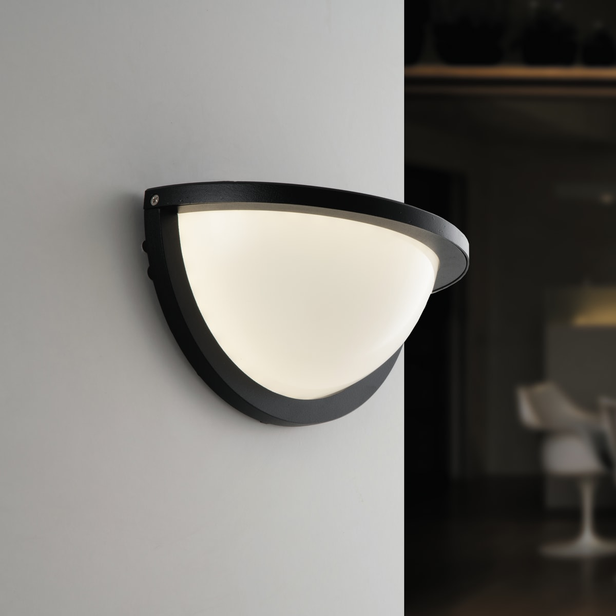 DETROIT ALUMINIUM WALL LIGHT BLACK 24X12.6 CM LED 10W IP54