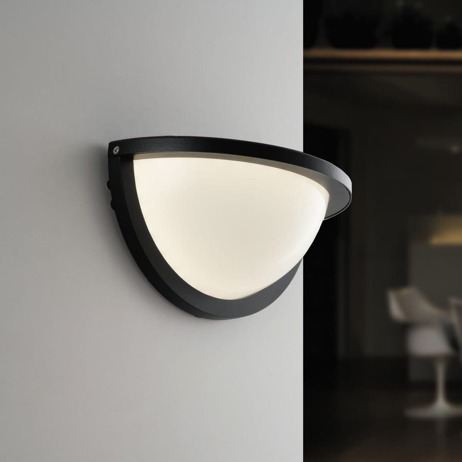Bricocenter DETROIT ALUMINIUM WALL LIGHT BLACK 24X12.6 CM LED 10W IP54
