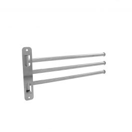 TOWEL HOLDER 3 JOINTS L 40 CM SCREWS LOFT/MIA SATIN STEEL