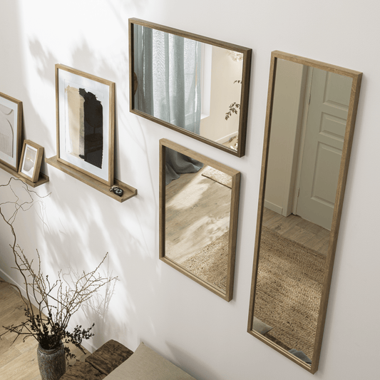 Milo mirror, beech, 42x62 cm