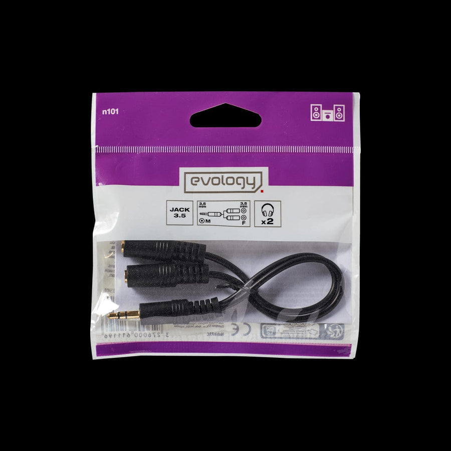 Bricocenter 3.5MM STEREO JACK 3.5MM MALE/2JACK 3.5MM FEMALE ADAPTER