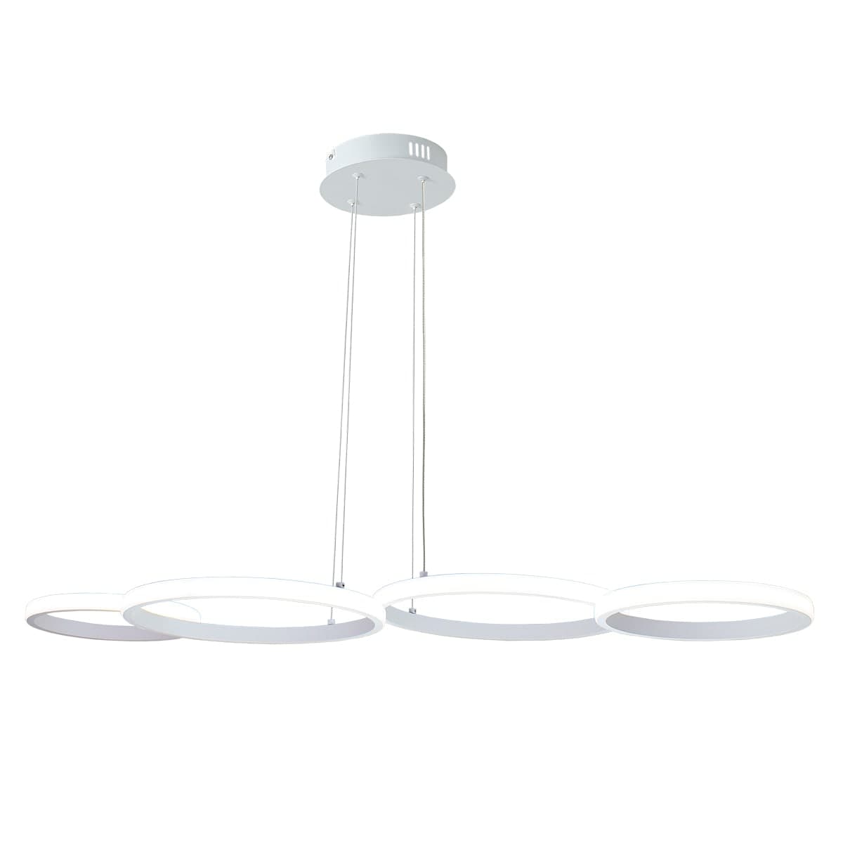 Bricocenter LAMPADARIO ATENA ALLUMINIO BIANCO 100x64CM LED 48W CCT DIMMERABILE