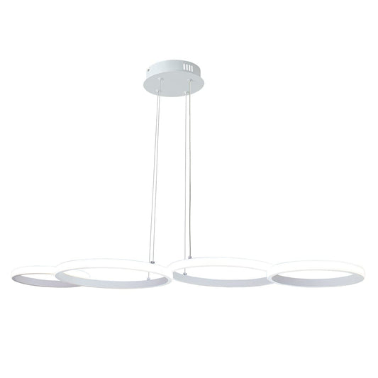 Bricocenter LAMPADARIO ATENA ALLUMINIO BIANCO 100x64CM LED 48W CCT DIMMERABILE