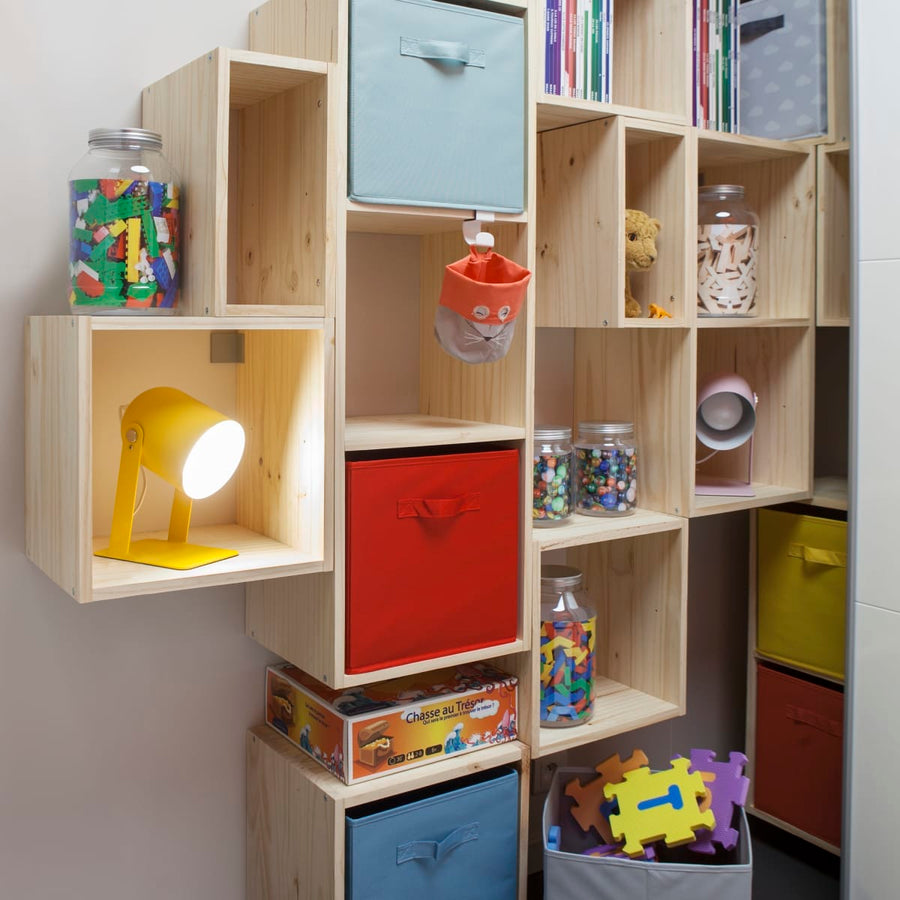 Bricocenter 3 SPACEO KUB L105xP31.7xH36CM PINE WOOD CUBES