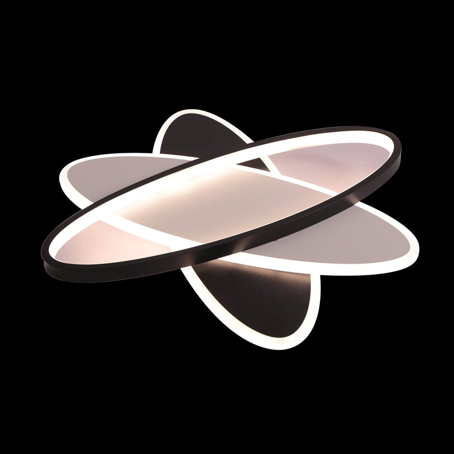 Bricocenter TALY METAL WHITE AND BLACK 50x40CM LED 68W CCT DIMMERABLE CEILING CEILING LANDLIGHT WITH REMOTE CONTROL