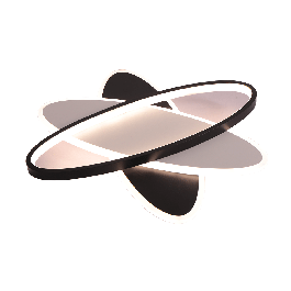 TALY METAL WHITE AND BLACK 50x40CM LED 68W CCT DIMMERABLE CEILING CEILING LANDLIGHT WITH REMOTE CONTROL