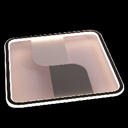 RECEL METAL WHITE AND BLACK 50x50CM LED 82W CCT DIMMERABLE CEILING CEILING LANDLIGHT WITH REMOTE CONTROL