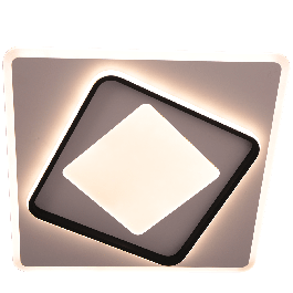 LULU' METAL WHITE AND BLACK 50x50CM LED 88W CCT DIMMERABLE CEILING LANDLIGHT WITH REMOTE CONTROL
