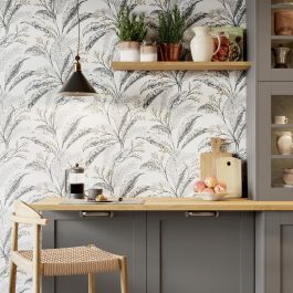 NAVA BLACK AND WHITE RAMAGE WALLPAPER 53X10.5MT