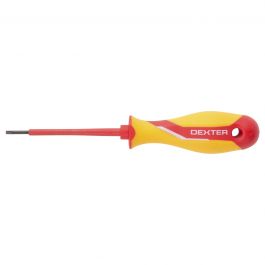 DEXTER INSULATED SCREWDRIVER SL SL SL 2.5X75MM, CHROME VANADIUM