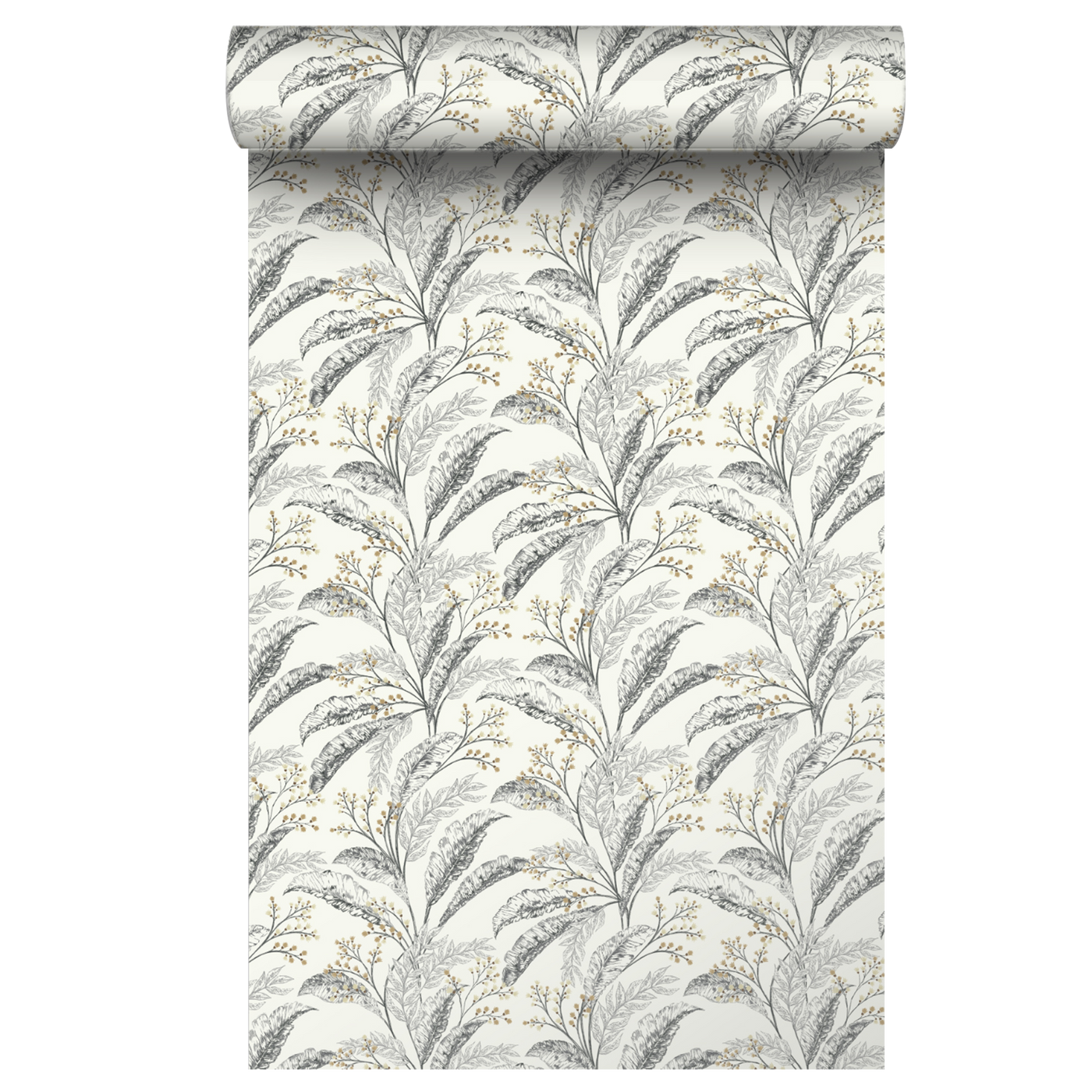 NAVA BLACK AND WHITE RAMAGE WALLPAPER 53X10.5MT