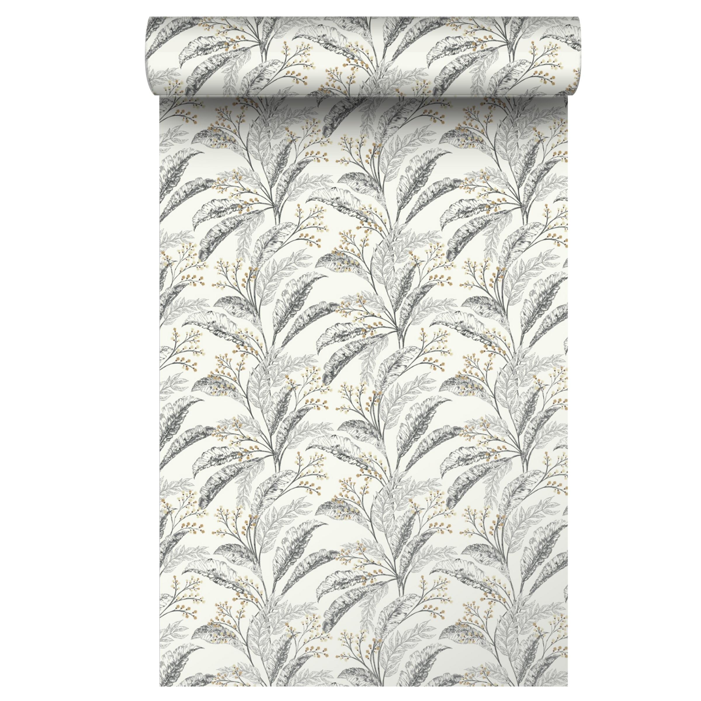 NAVA BLACK AND WHITE RAMAGE WALLPAPER 53X10.5MT