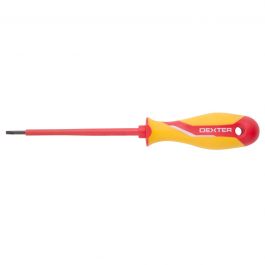 DEXTER INSULATED SCREWDRIVER CUT, SL RECESS 3X100MM, CHROME VANADIUM