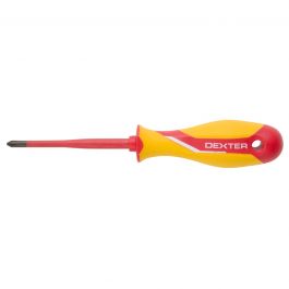 DEXTER INSULATED PHILLIPS SCREWDRIVER, PH MARKING 2X100MM, CHROME VANADIUM
