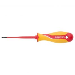 DEXTER INSULATED SCREWDRIVER CUT, SL IMPRESSION 4X100MM, CHROME VANADIUM