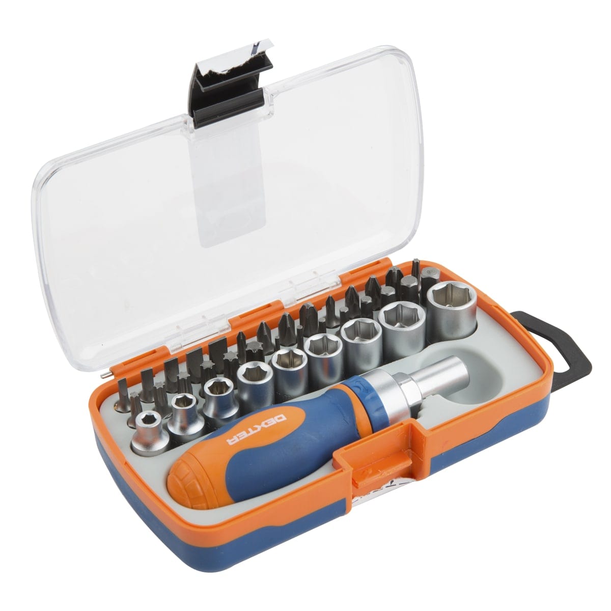 Bricocenter RATCHET SCREWDRIVER+BITS DEXTER 38 PCS