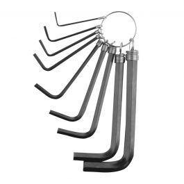 9-PIECE SET OF ASSORTED STEEL ALLEN KEYS