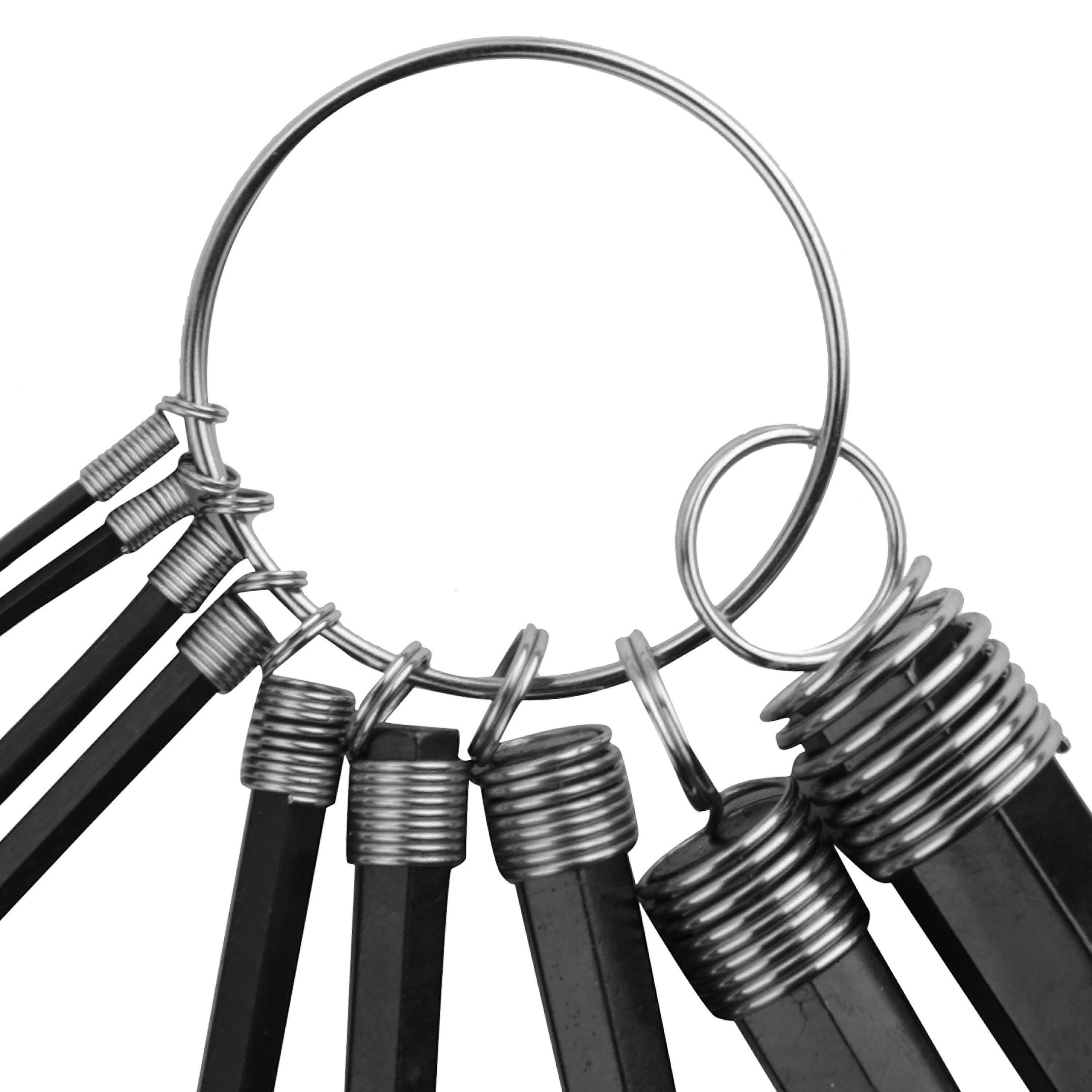 9-PIECE SET OF ASSORTED STEEL ALLEN KEYS