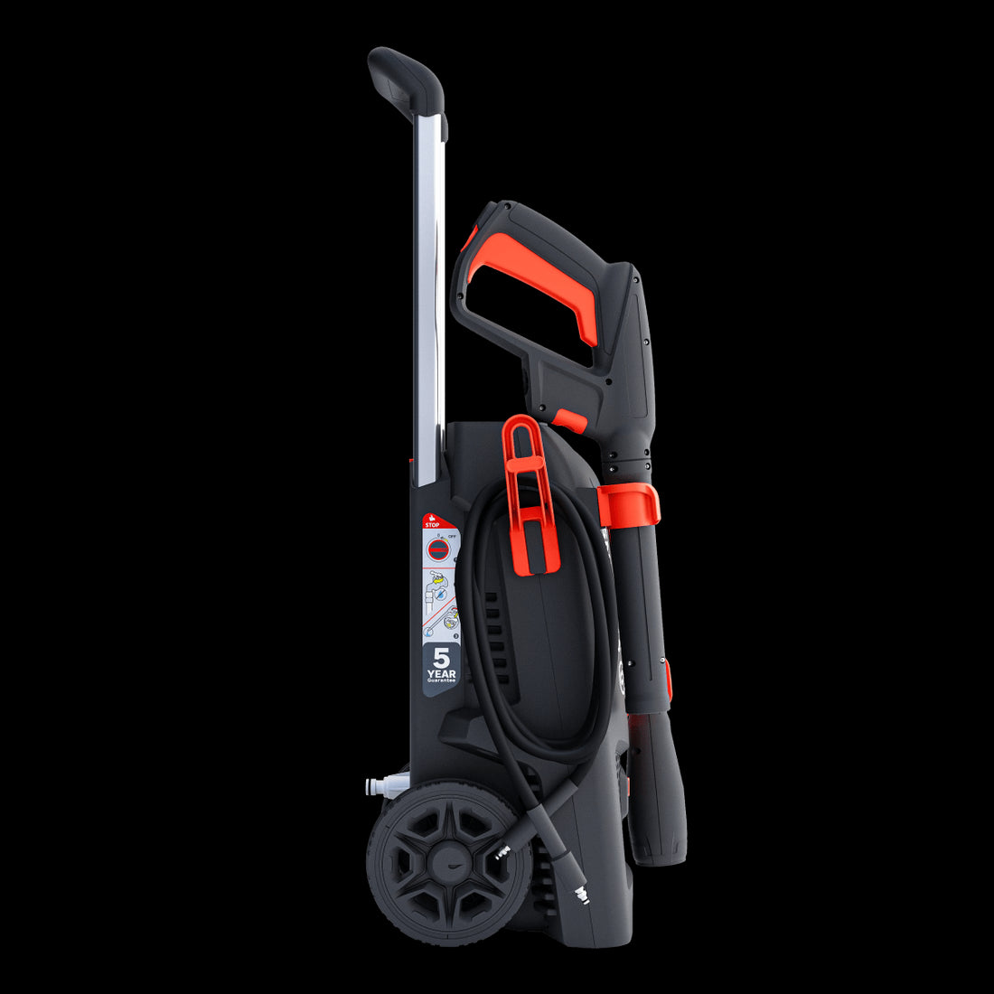 STERWINS ST3 HIGH-PRESSURE WASHER MAX. PRESSURE 150 BAR WITH 5-IN-1 LARGE NOZZLE GUN