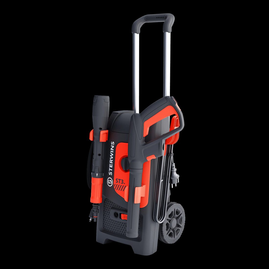 STERWINS ST3 HIGH-PRESSURE WASHER MAX. PRESSURE 150 BAR WITH 5-IN-1 LARGE NOZZLE GUN