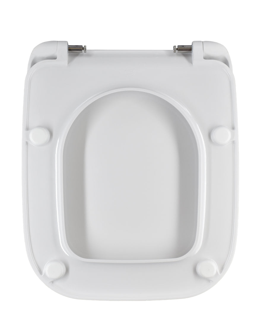Patterned toilet seat cover / specific rectangular white heat-retaining top-mounted cover