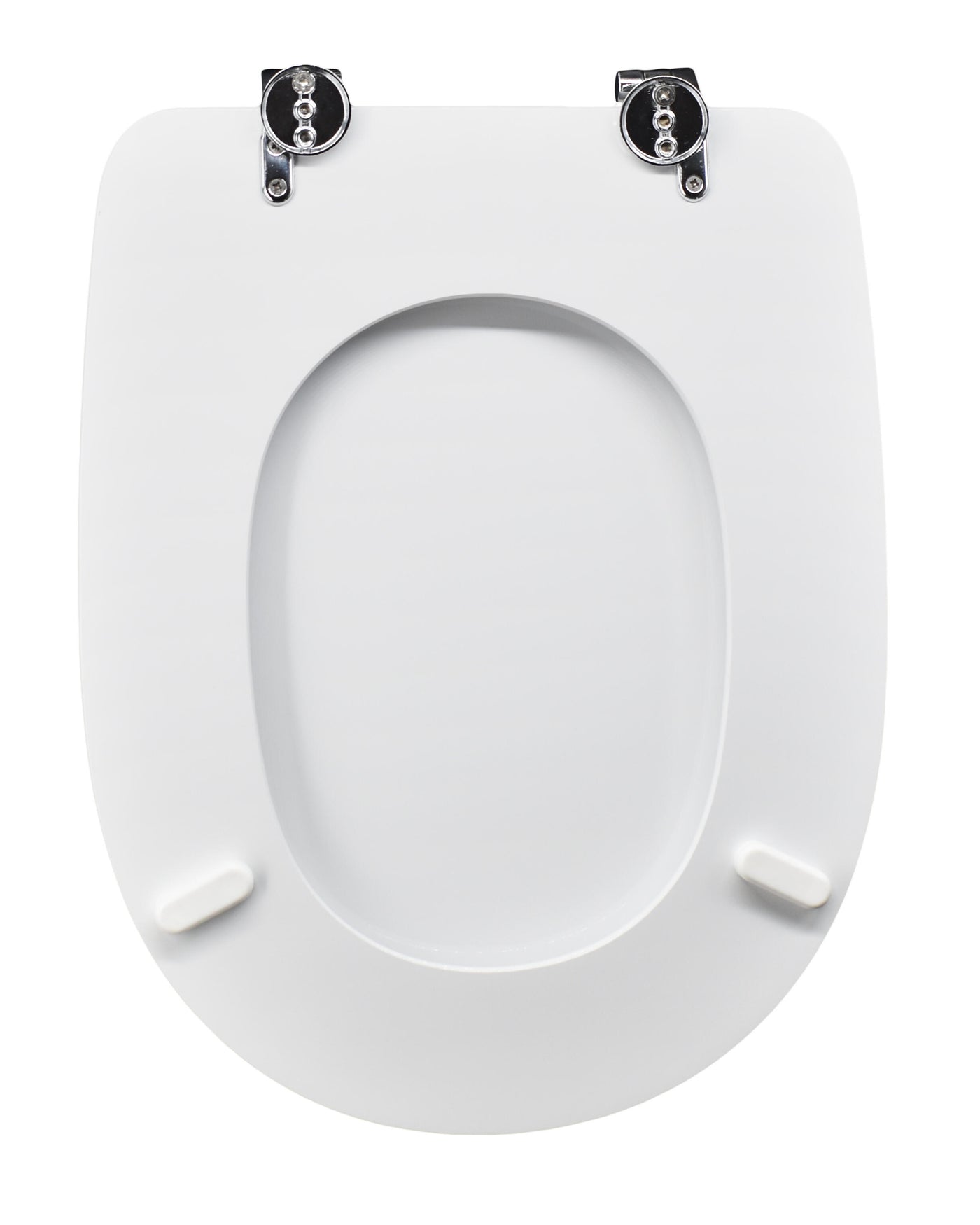Aretusina-style toilet seat, white MDF, fixed from below with ceramic and metal fittings