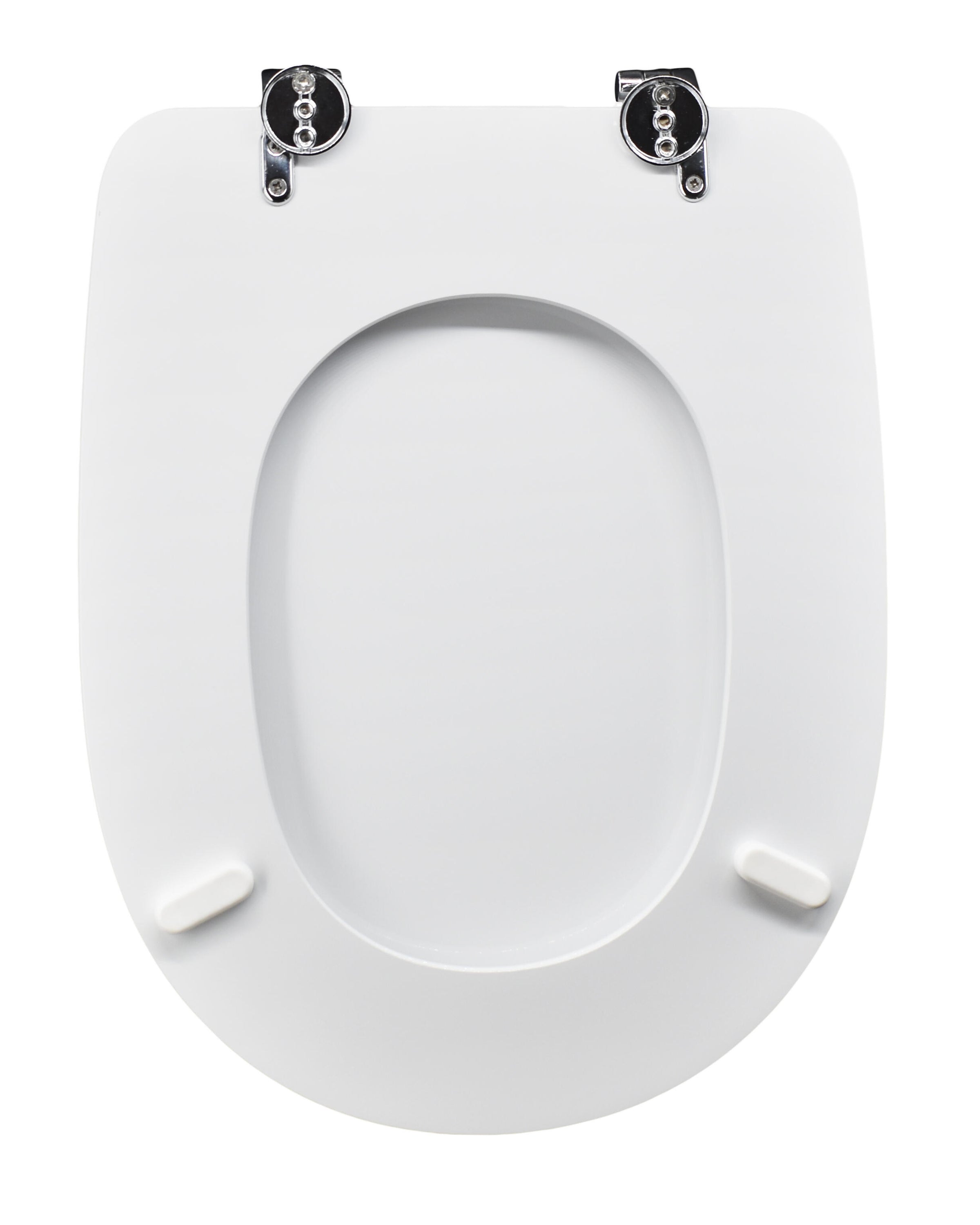 Aretusina-style toilet seat, white MDF, fixed from below with ceramic and metal fittings
