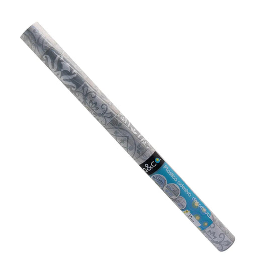 Grey adhesive cement tile film, 2 m x 45 cm