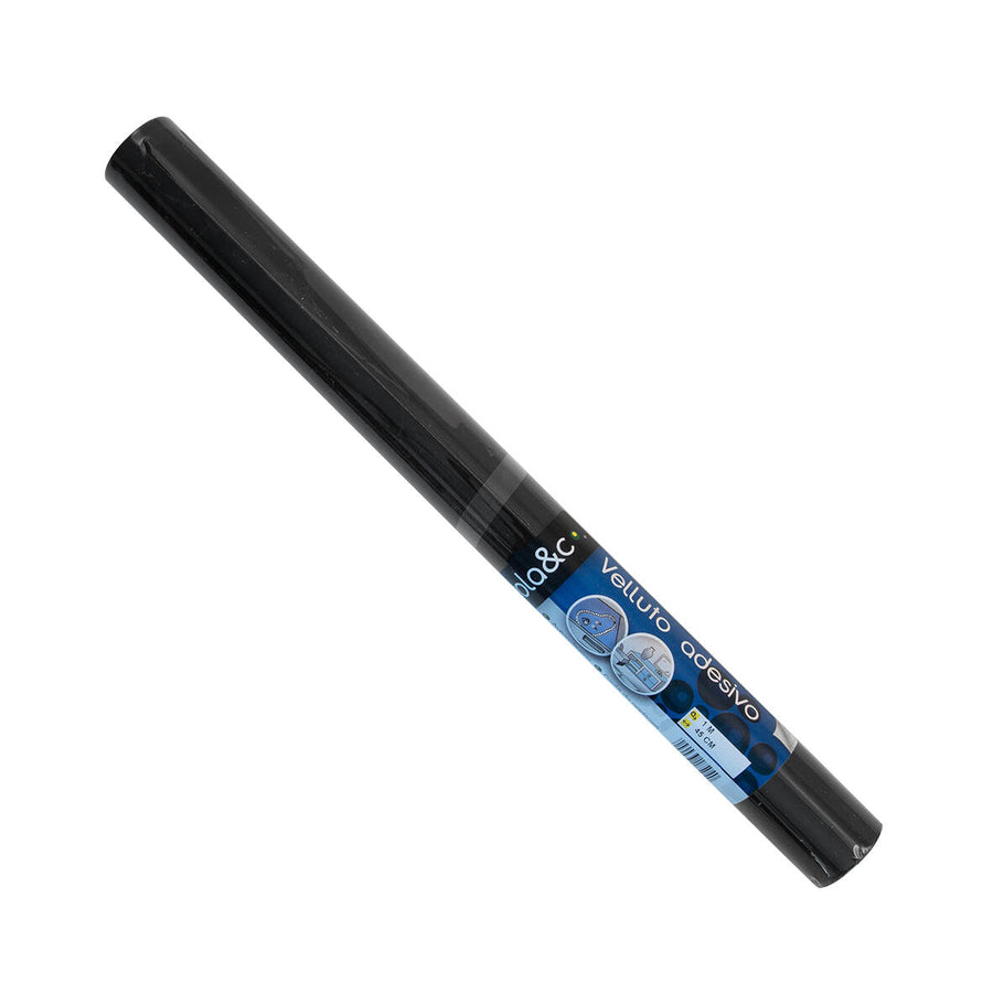 Black velvet adhesive film, 1 metre by 45 centimetres
