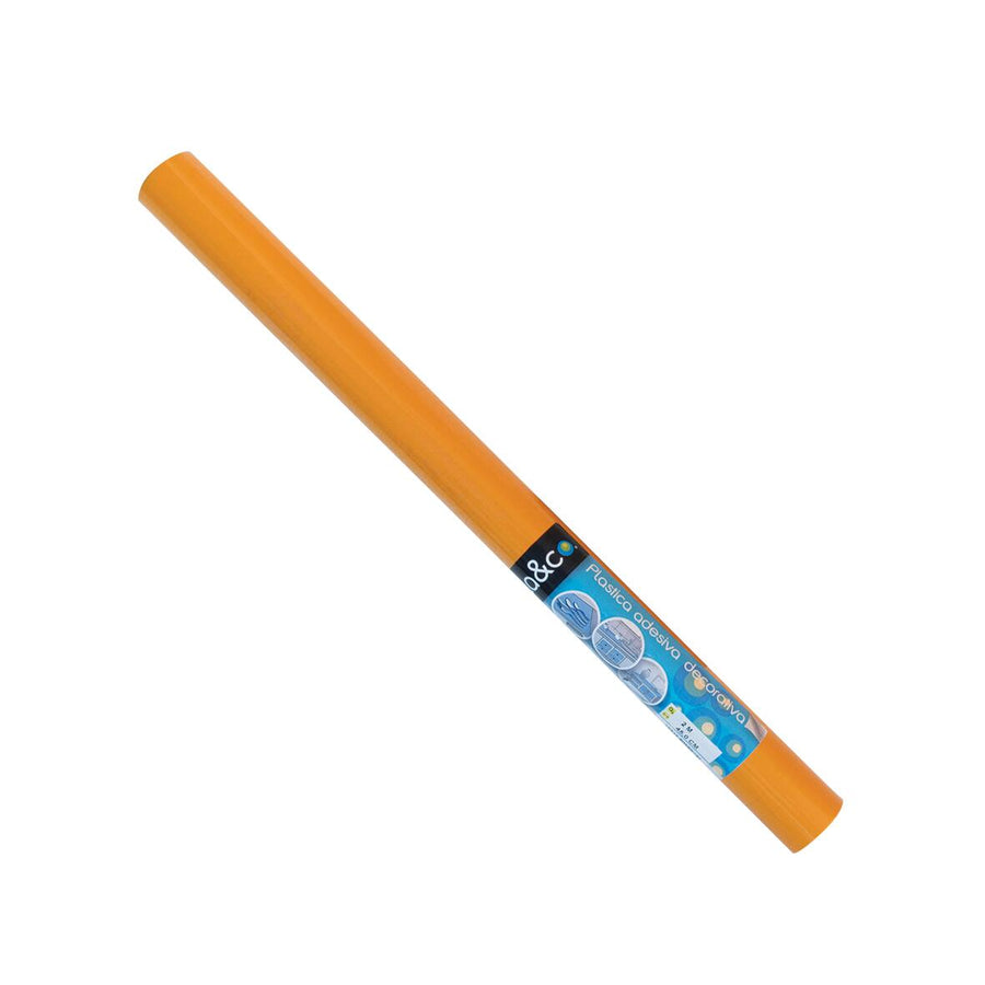 Glossy orange adhesive film, 2 m x 45 cm