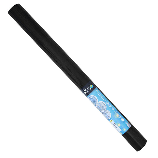 Glossy black adhesive film, 2 m x 45 cm