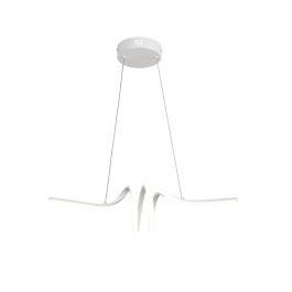 RUBY ALUMINIUM CHANDELIER WHITE 120X65CM LED 40W NATURAL LIGHT